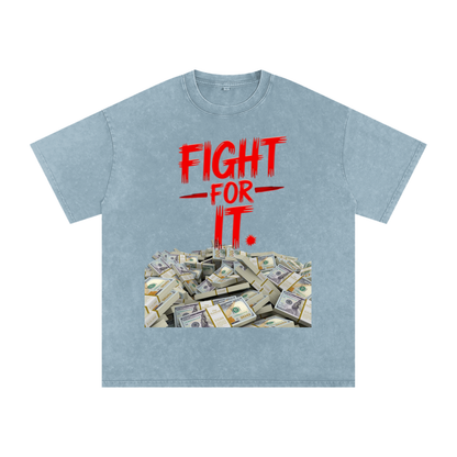 Fight for It Snow-Washed Cotton Graphic Tee