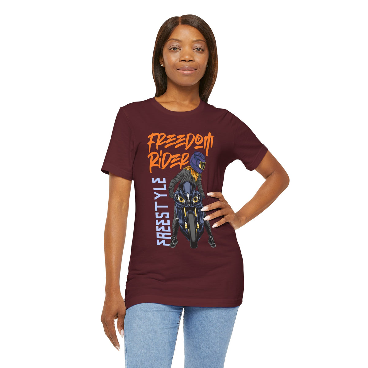 Freedom Rider Motorcycle Tee – "Freedom Rider" Streetstyle Biker T-Shirt
