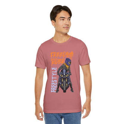 Freedom Rider Motorcycle Tee – "Freedom Rider" Streetstyle Biker T-Shirt