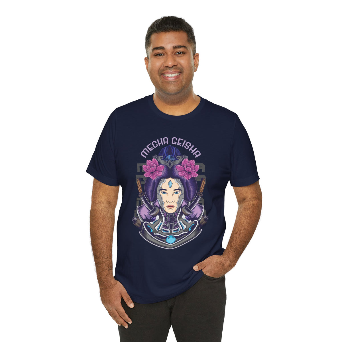 Mecha Geisha T-Shirt — Futuristic Asian-Inspired Graphic Tee