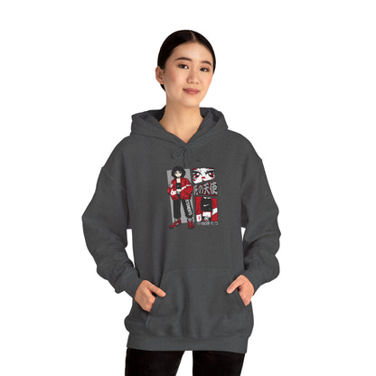 Anime Streetwear Red-Jacket Angel Hooded Sweatshirt