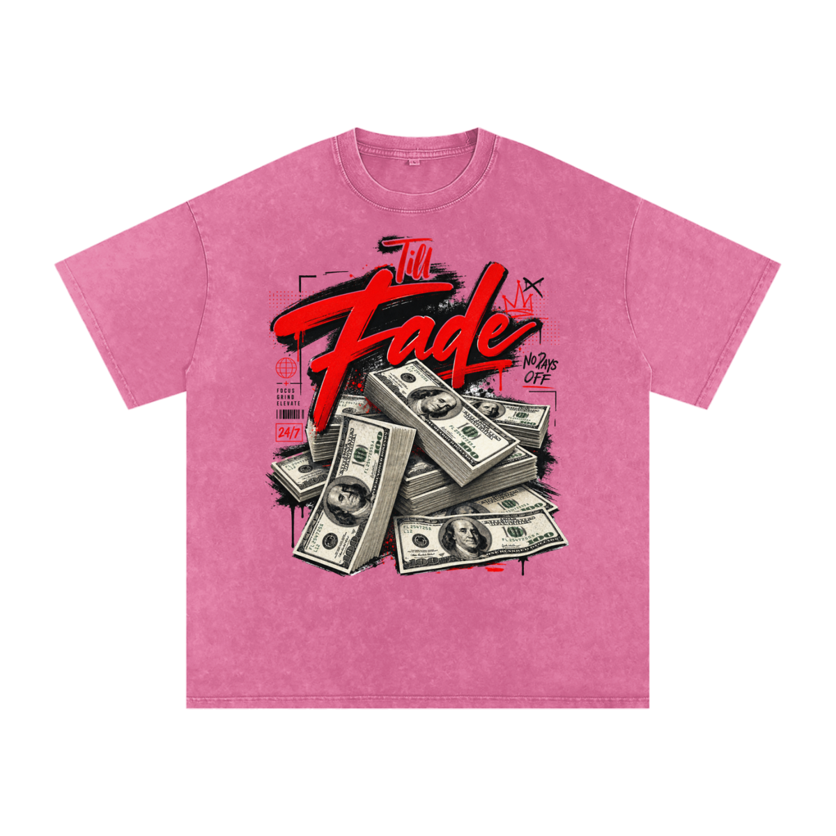 Til Fade Snow-Washed Cotton Graphic Tee