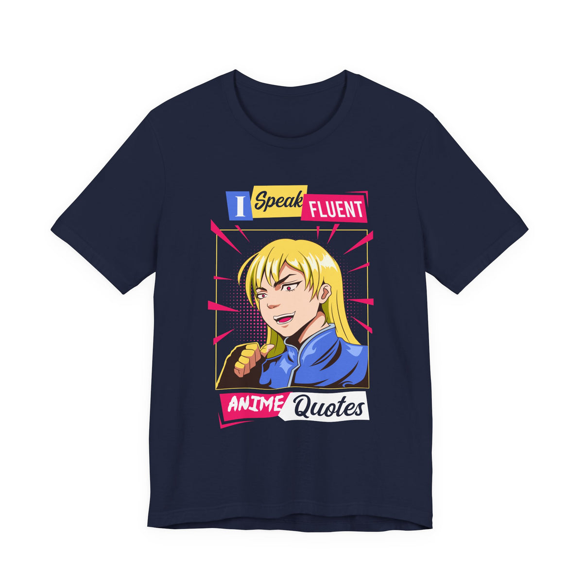 Anime Quotes T-Shirt — "I Speak Fluent Anime Quotes" Retro Manga Style Tee
