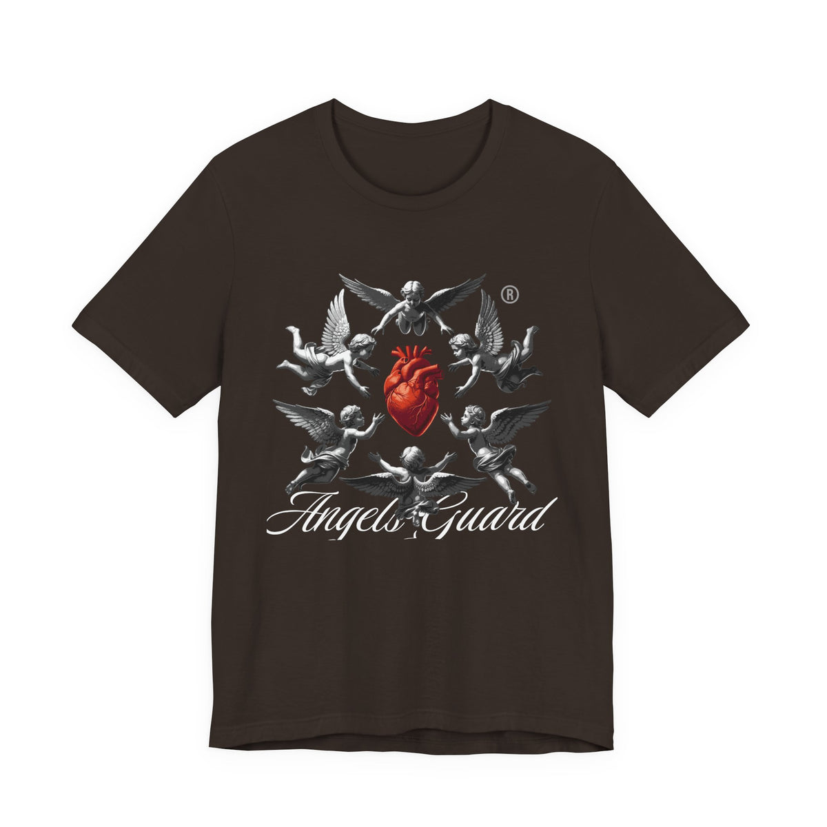 Angel Guard T‑Shirt — Sacred Heart & Cherub Graphic Tee