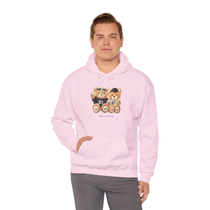 Teddy Bears 'STAY' Hoodie - Cute Couple Bear Graphic Sweatshirt
