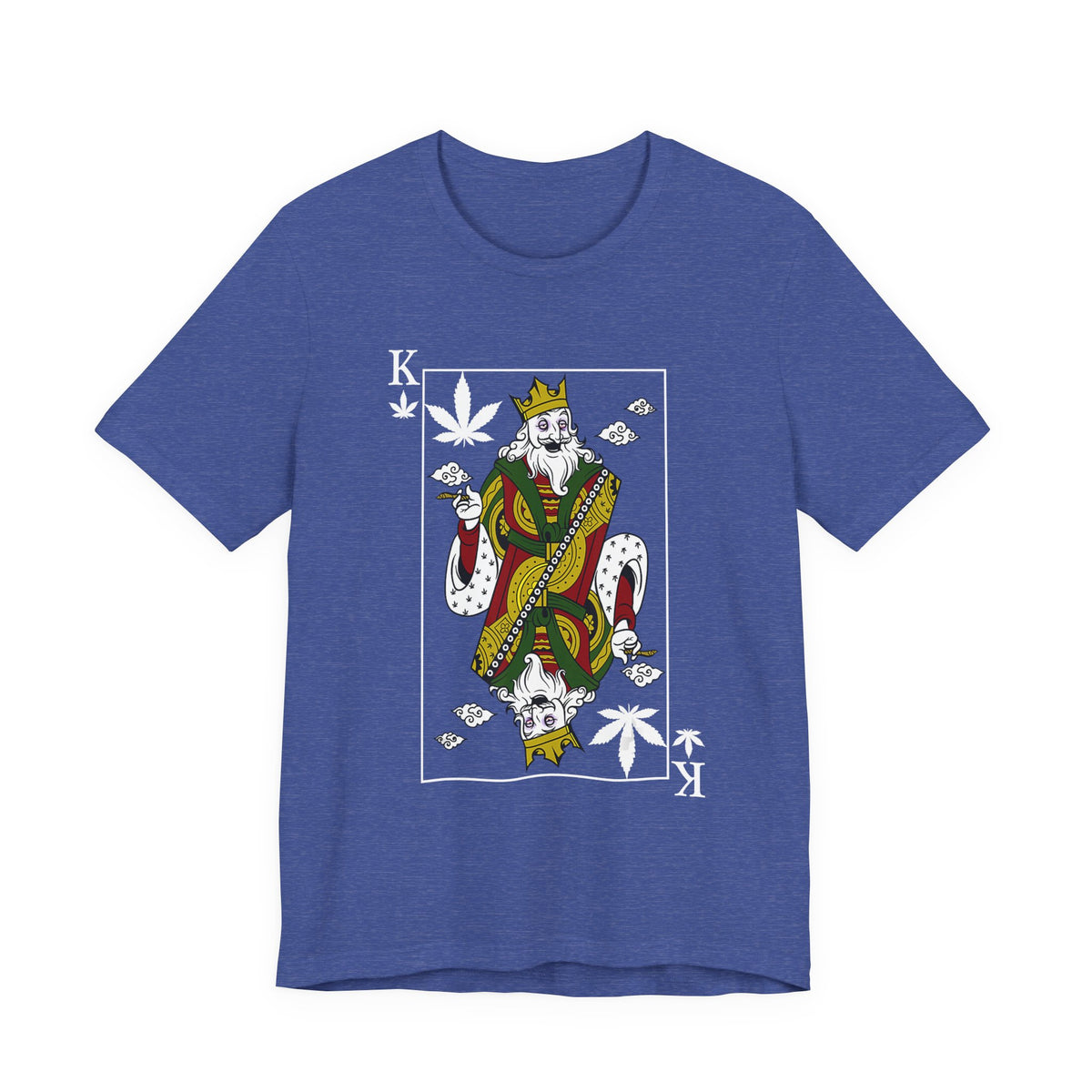King of Leaves Graphic Tee — Playing Card Cannabis Design