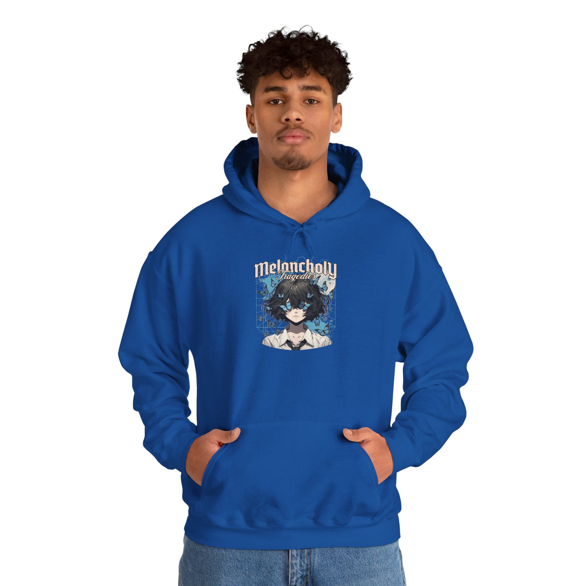 Anime Catgirl Hoodie — "Midnight" Kawaii Graphic Pullover