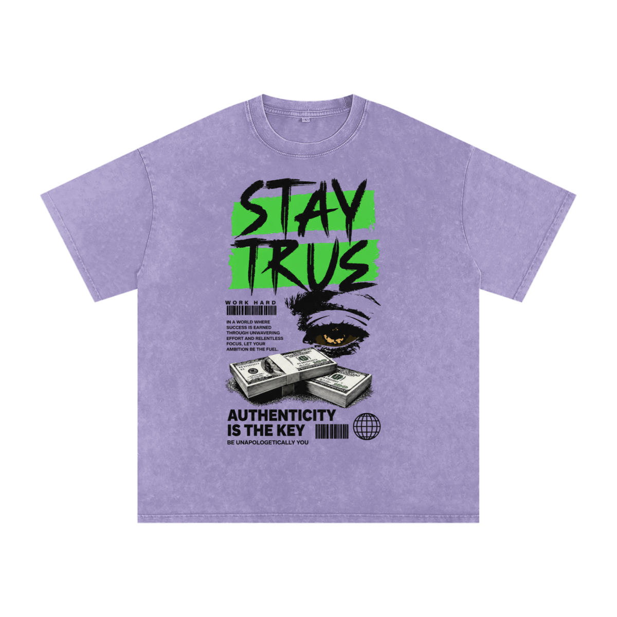 Stay True Snow-Washed Cotton Graphic Tee