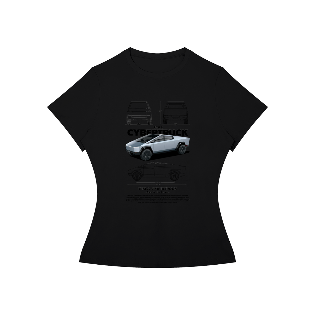 Cybertruck Women’s Slim-Fit Graphic Tee