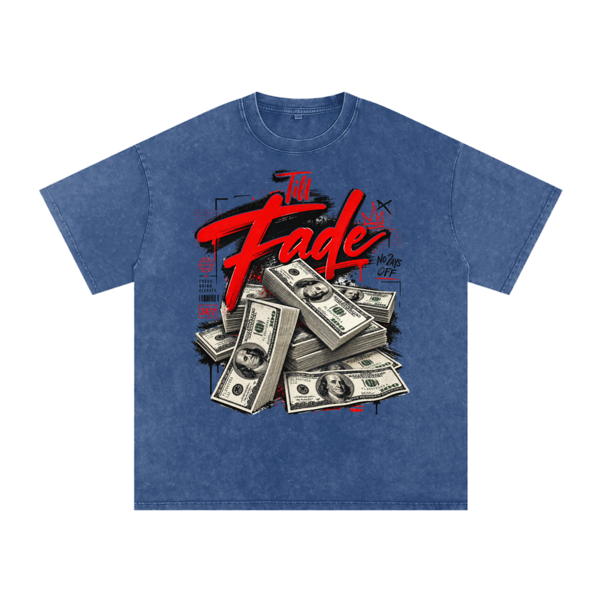 Til Fade Snow-Washed Cotton Graphic Tee