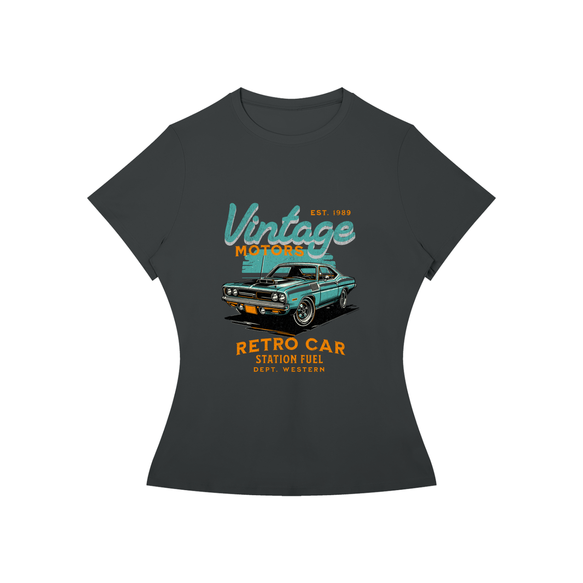 VINTAGE RETRO CAR Slim Fit T-Shirt