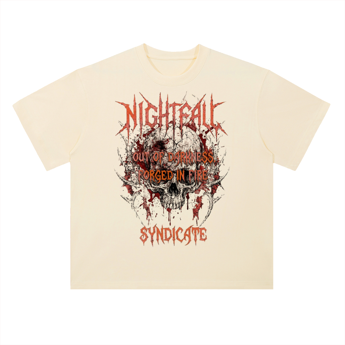 Nightfall Dark Fantasy Graphic Drop Shoulder Tee