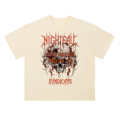 Nightfall Dark Fantasy Graphic Drop Shoulder Tee
