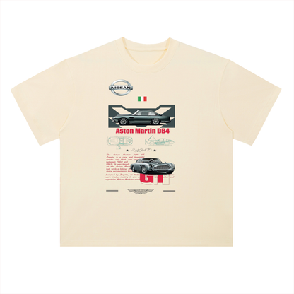 Aston Martin DB4 Classic Car Cotton Graphic Tee