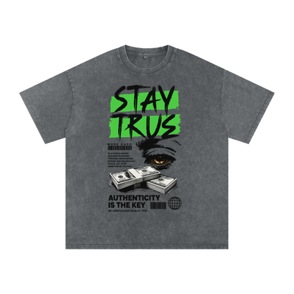 Stay True Snow-Washed Cotton Graphic Tee