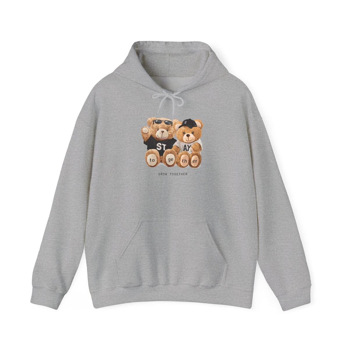 Teddy Bears 'STAY' Hoodie - Cute Couple Bear Graphic Sweatshirt