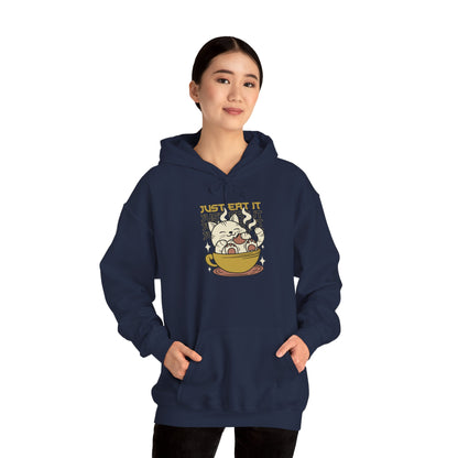 Cat Latte Hoodie - "Just Eat It" Cute Cat in Cup Sweatshirt
