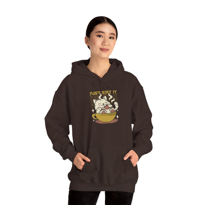 Cat Latte Hoodie - "Just Eat It" Cute Cat in Cup Sweatshirt
