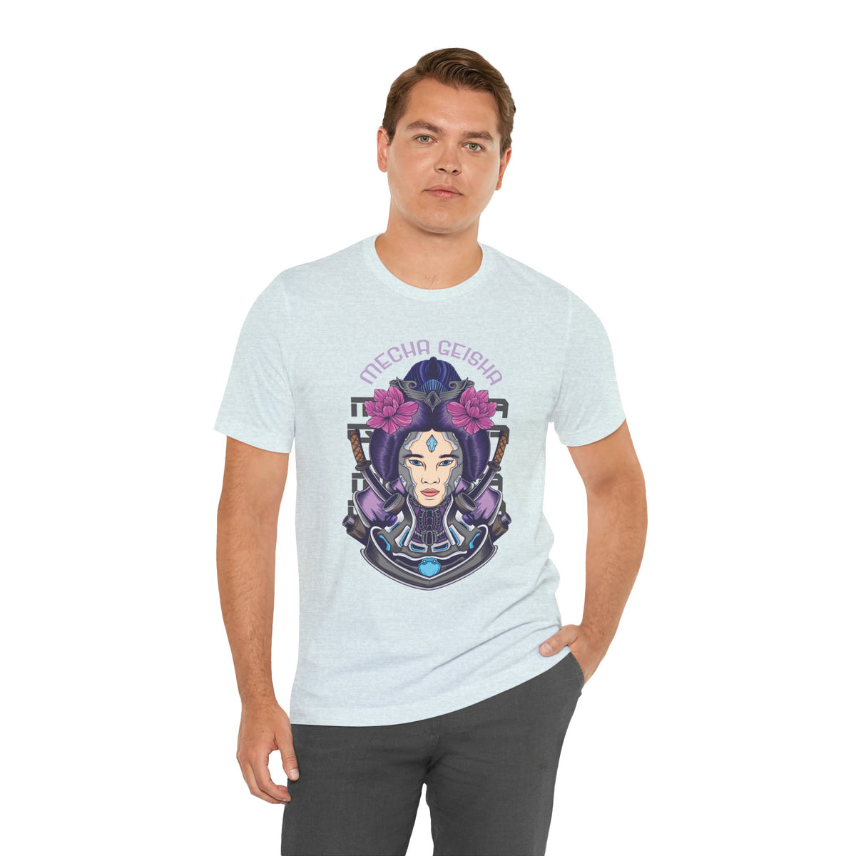 Mecha Geisha T-Shirt — Futuristic Asian-Inspired Graphic Tee