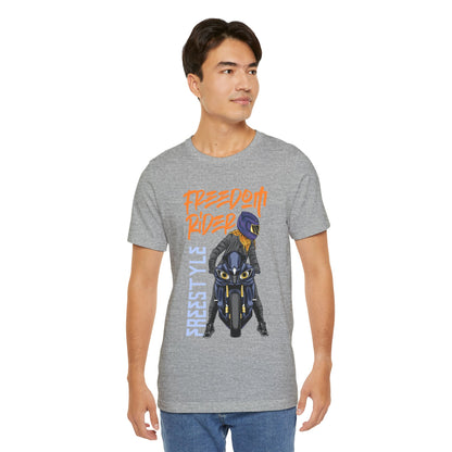 Freedom Rider Motorcycle Tee – "Freedom Rider" Streetstyle Biker T-Shirt
