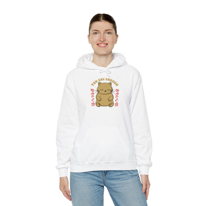 Hoodie — Cute 'You Are Enough' Kawaii Cat Comfort Hoodie