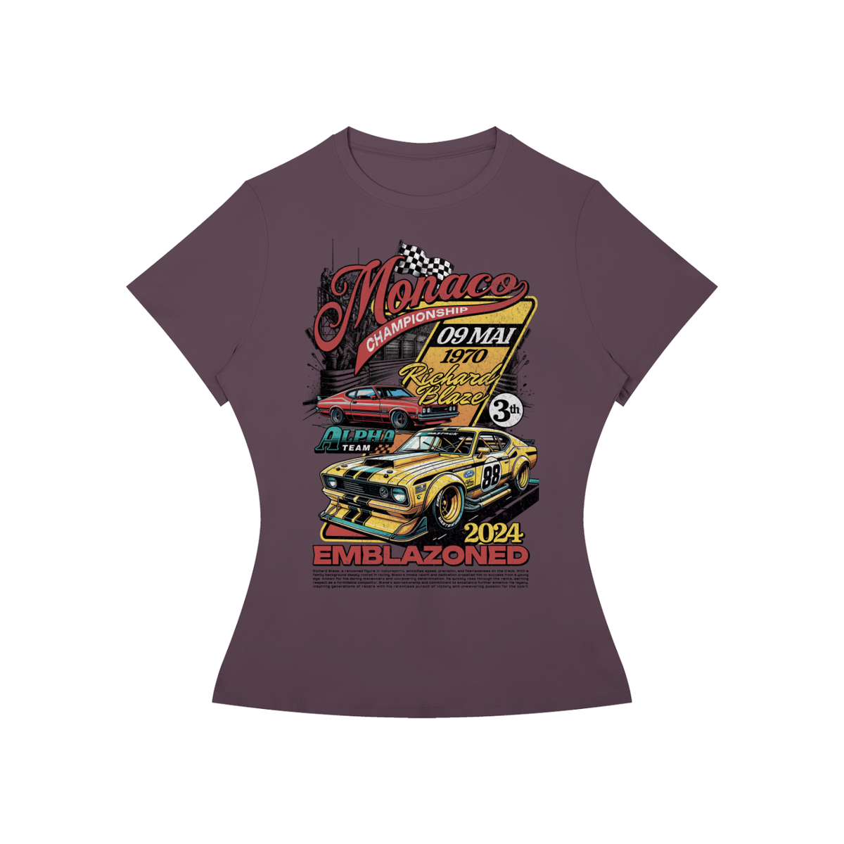 Monaco Muscle Car Championship Women’s Slim-Fit Tee