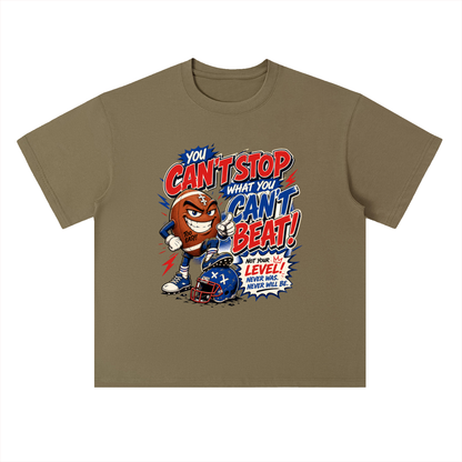 You Can't Stop What You Can't Beat Sports Graphic Drop Shoulder Tee