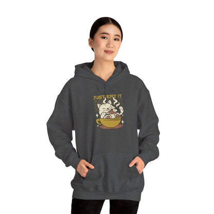 Cat Latte Hoodie - "Just Eat It" Cute Cat in Cup Sweatshirt