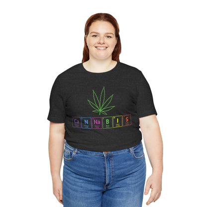Cannabis Elemental Tee — Graphic Marijuana Leaf Science Shirt