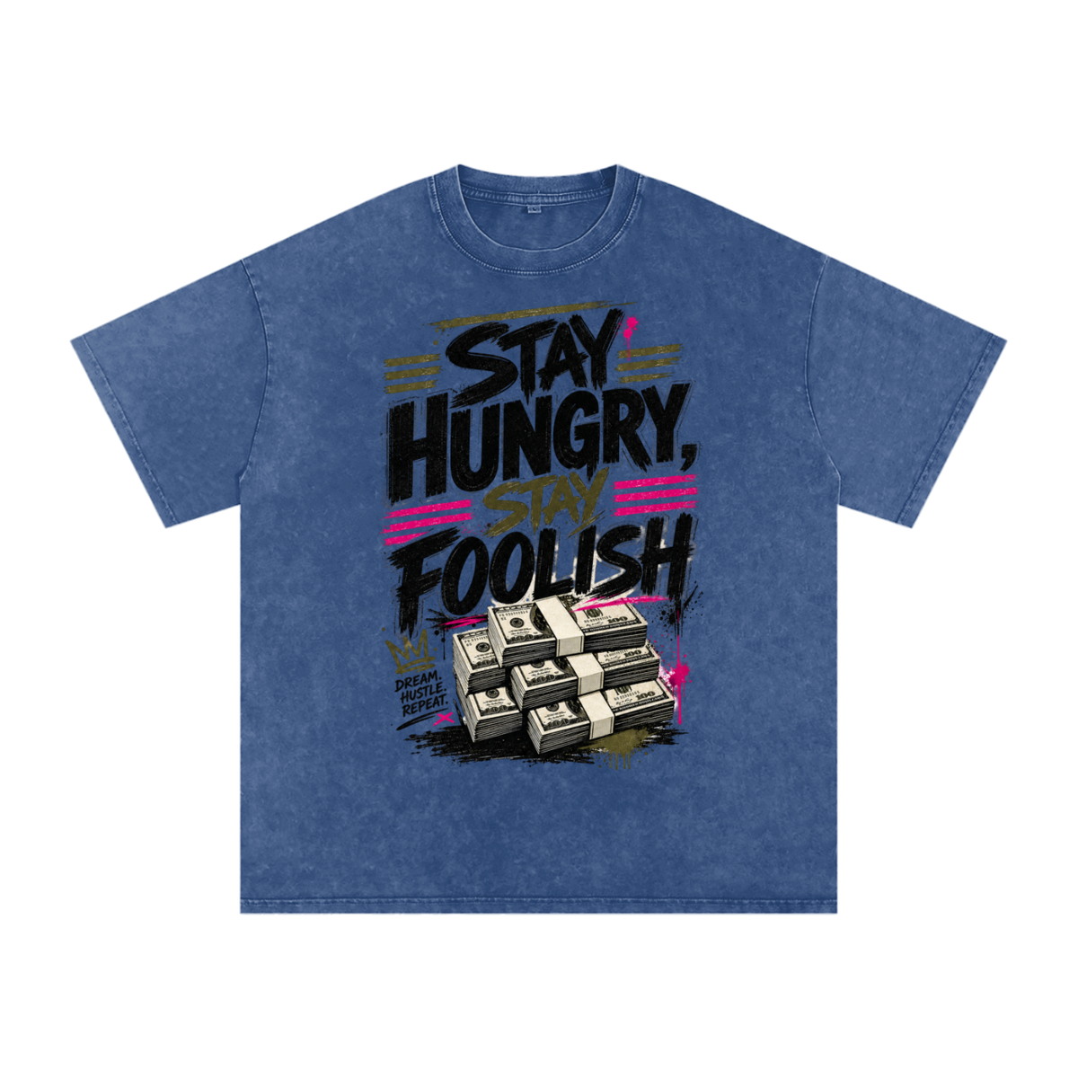 Stay Hungry & Foolish Snow-Washed Cotton Tee