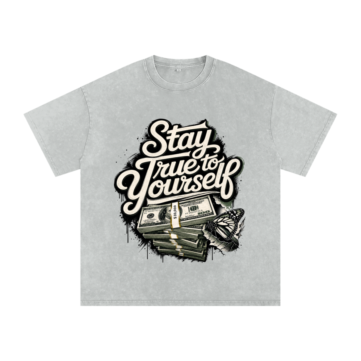 Stay True to Yourself Snow-Washed Cotton Tee