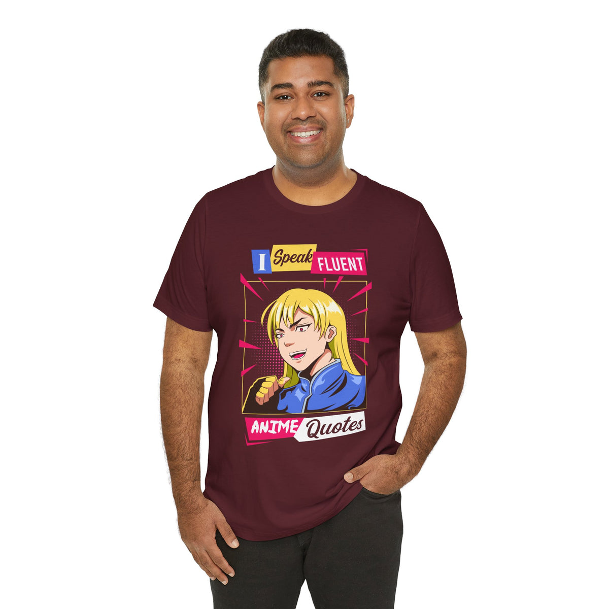 Anime Quotes T-Shirt — "I Speak Fluent Anime Quotes" Retro Manga Style Tee
