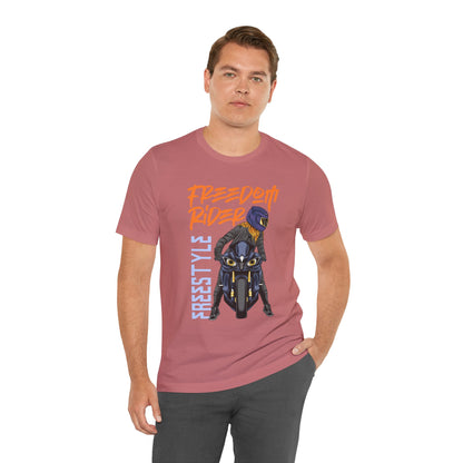 Freedom Rider Motorcycle Tee – "Freedom Rider" Streetstyle Biker T-Shirt