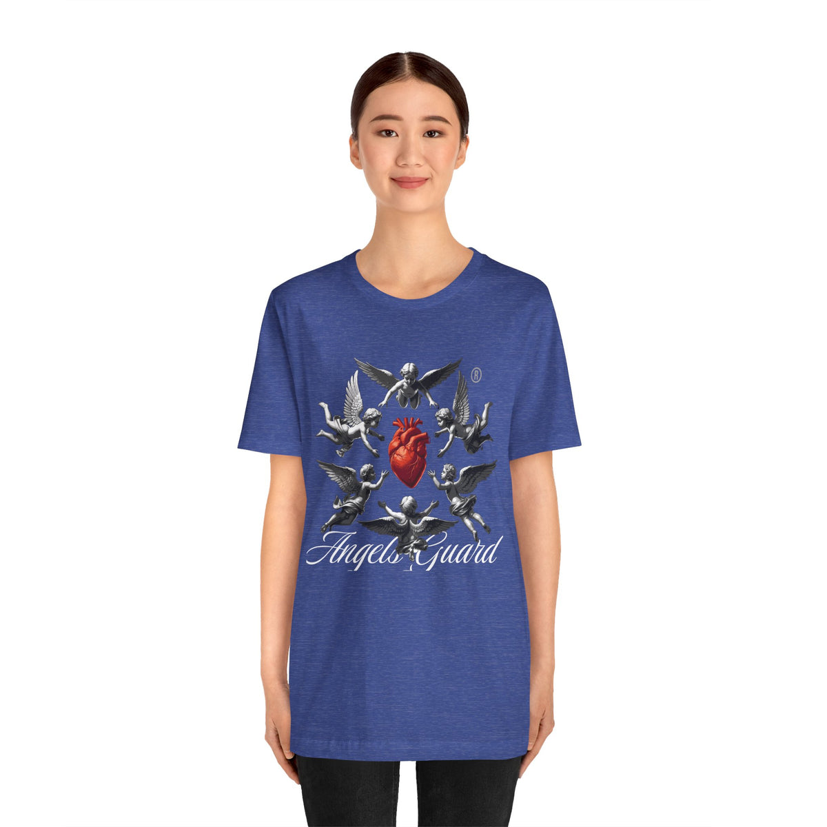 Angel Guard T‑Shirt — Sacred Heart & Cherub Graphic Tee