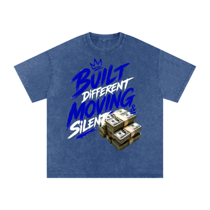 Built Different, Moving Silent Snow-Washed Cotton Tee