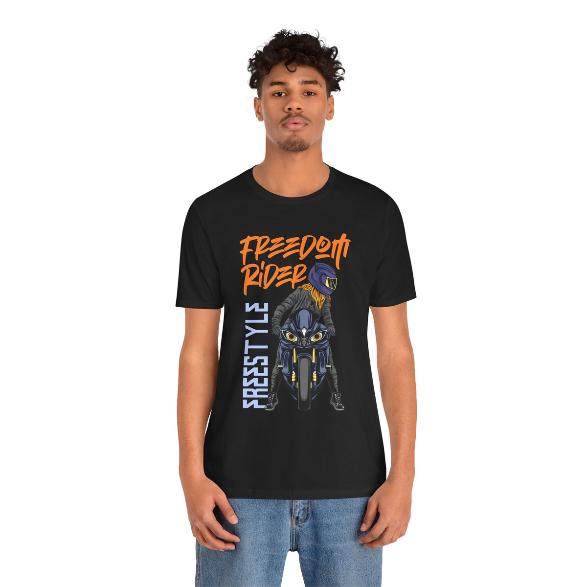 Freedom Rider Motorcycle Tee – "Freedom Rider" Streetstyle Biker T-Shirt