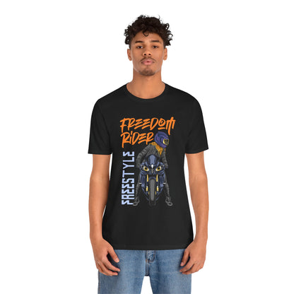 Freedom Rider Motorcycle Tee – "Freedom Rider" Streetstyle Biker T-Shirt