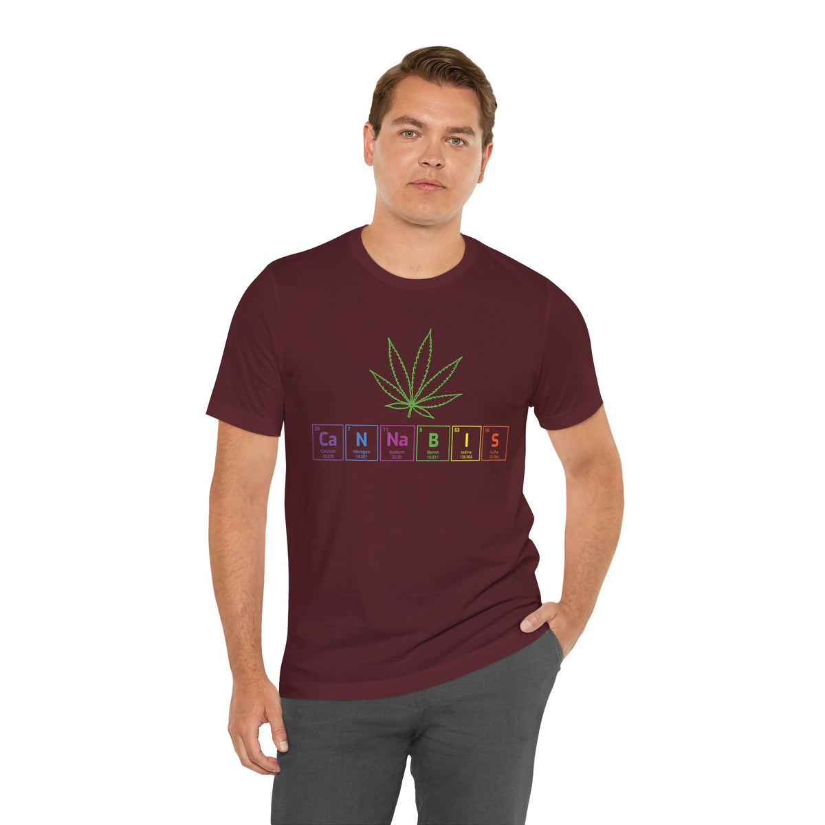 Cannabis Elemental Tee — Graphic Marijuana Leaf Science Shirt