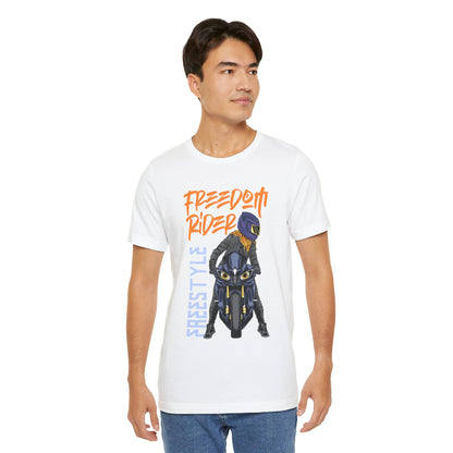 Freedom Rider Motorcycle Tee – "Freedom Rider" Streetstyle Biker T-Shirt