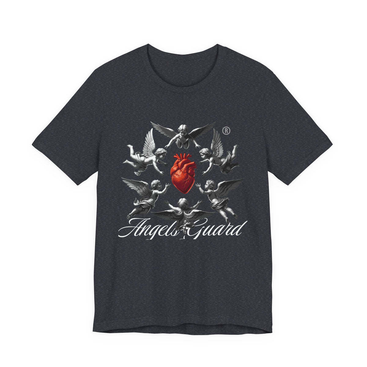 Angel Guard T‑Shirt — Sacred Heart & Cherub Graphic Tee