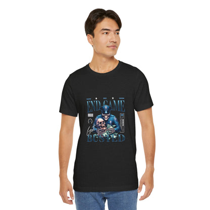 Endgame Got Busted Tee — Police Skull Graphic T-Shirt
