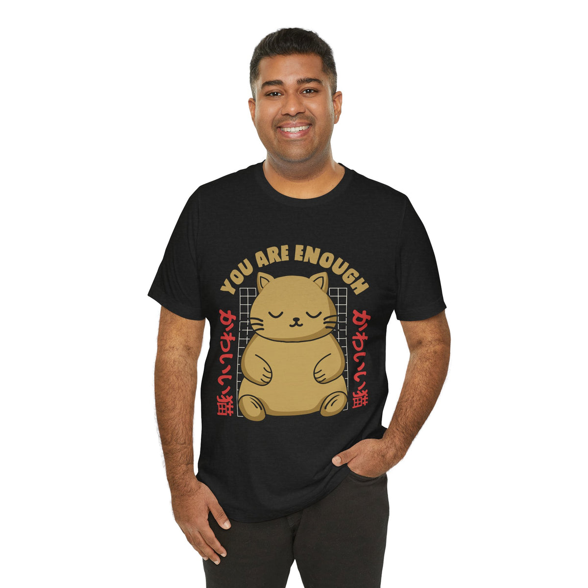 You Are Enough Cat T-Shirt — Kawaii Japanese Cute Cat Tee