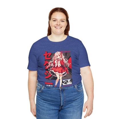 Anime Girl Graphic Tee — "Get Silly!" Red Harajuku Style T-Shirt