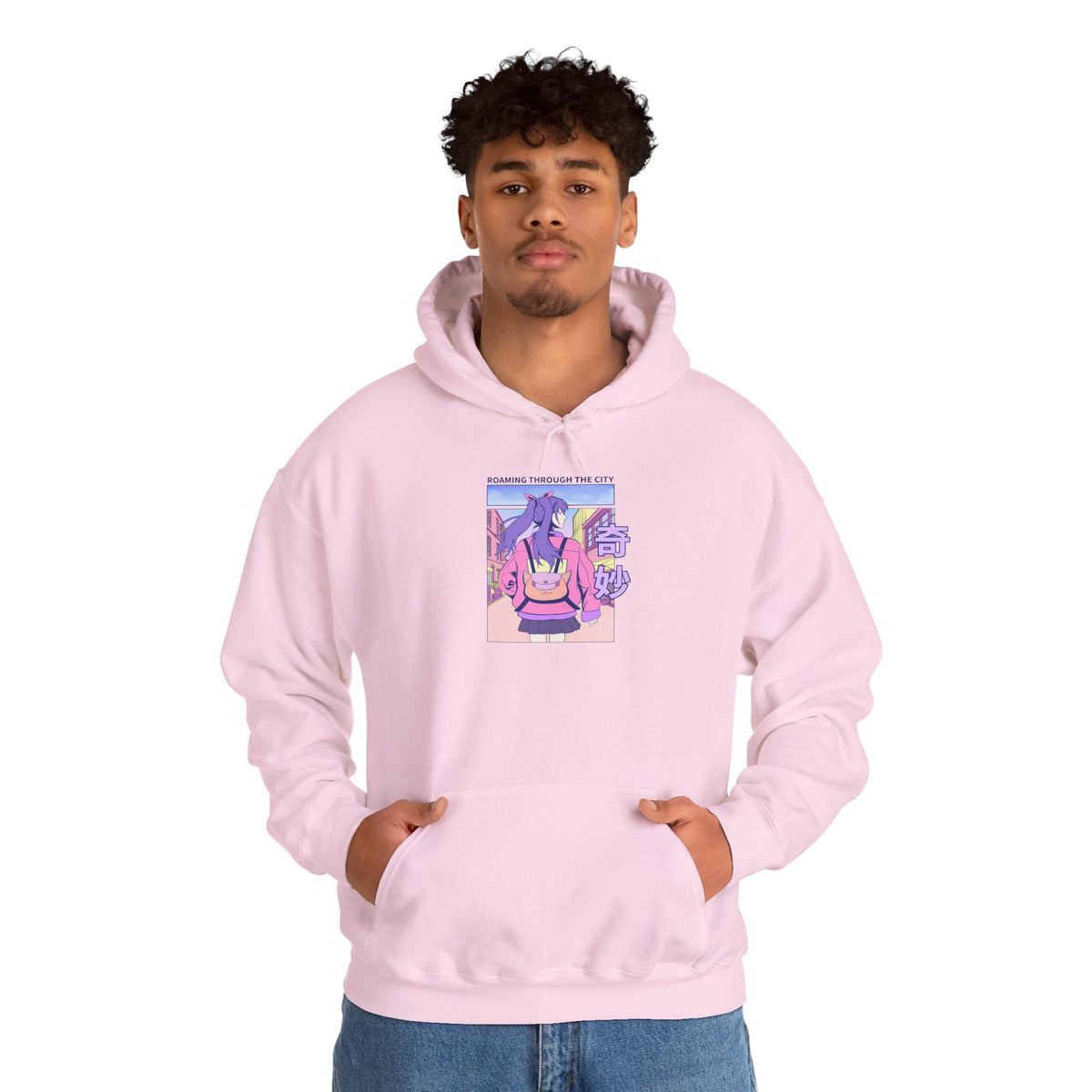 Anime Bunny Hoodie — Pastel Vaporwave Eeyore-Inspired Graphic