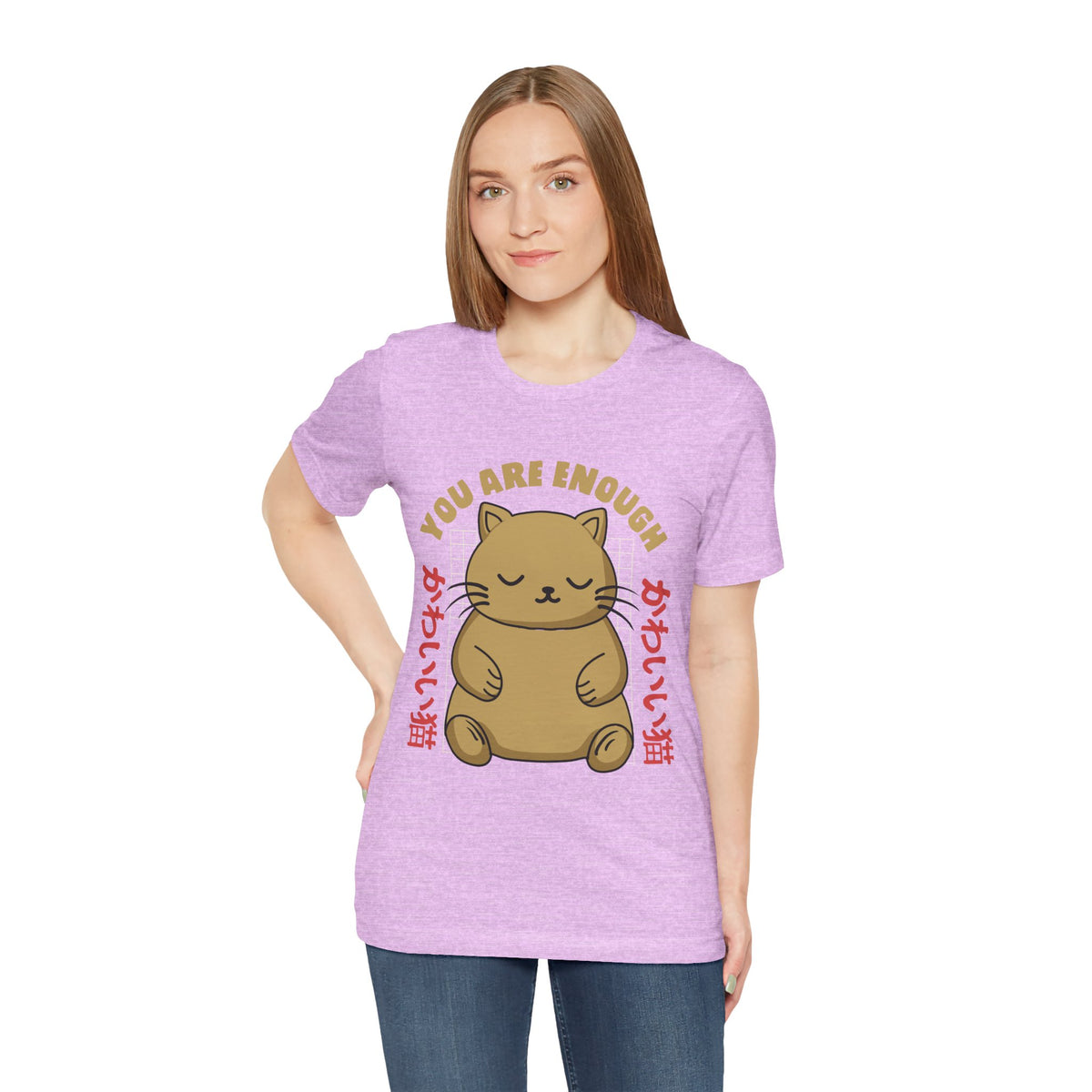 You Are Enough Cat T-Shirt — Kawaii Japanese Cute Cat Tee
