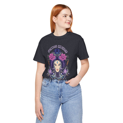 Mecha Geisha T-Shirt — Futuristic Asian-Inspired Graphic Tee
