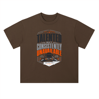 Talented but Unavailable Football Graphic Drop Shoulder Tee