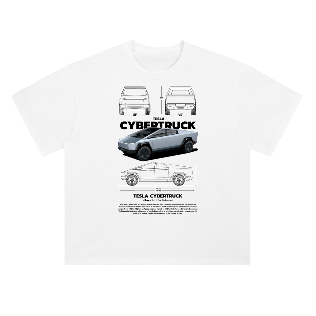 Cybertruck Cotton Graphic Tee
