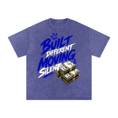 Built Different, Moving Silent Snow-Washed Cotton Tee