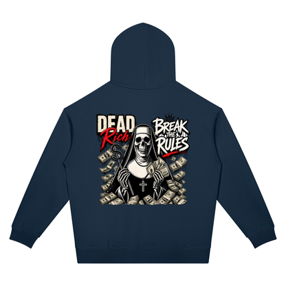 Burning Money Two-Sided Graphic Drop Shoulder Hoodie